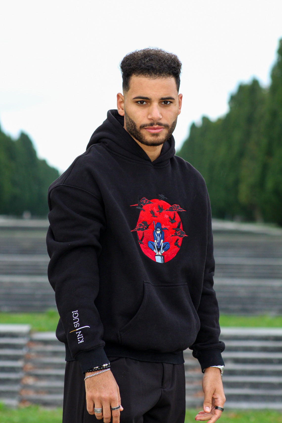 Phantom Black Hoodie "Tsukuyomi"